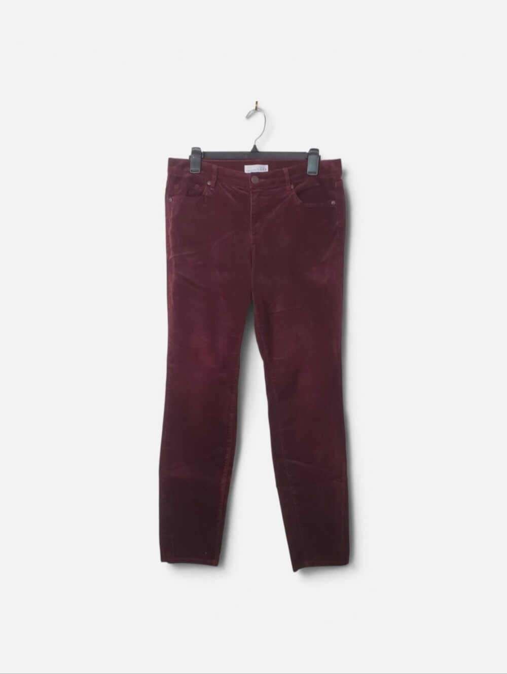 LOFT Corduroy Pants Women 8 Burgundy Maroon Wine Modern Skinny